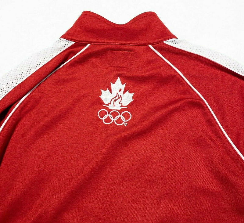 Roots Canadian Olympic Team Jacket Red Track Warm-Up Full Zip Men's XL