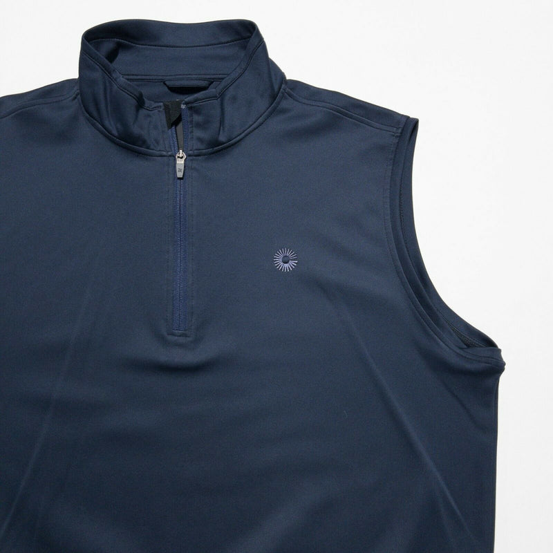 Zero Restriction Tour Series Men's XL Solid Navy Blue 1/4 Zip Wicking Golf Vest