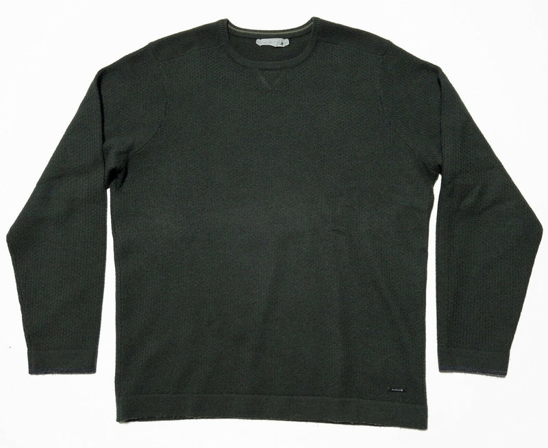 Smartwool Men's Large 100% Merino Wool Solid Green Crewneck Sweater