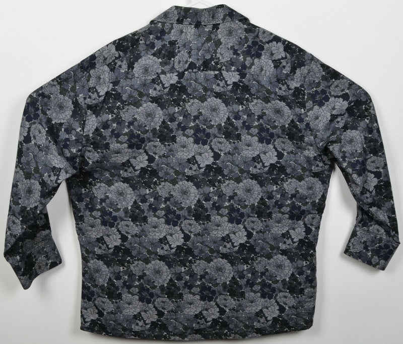 Bugatchi Uomo Men's Large Shaped Fit Floral Flip Cuff Button-Front Shirt