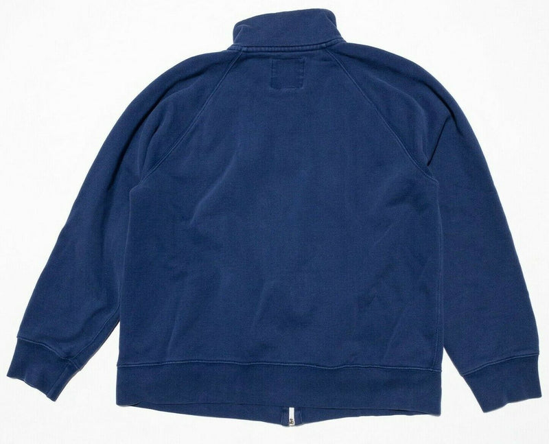 J. Crew Jacket Men's Medium Vintage Fleece Full Zip Blue Cotton Blend