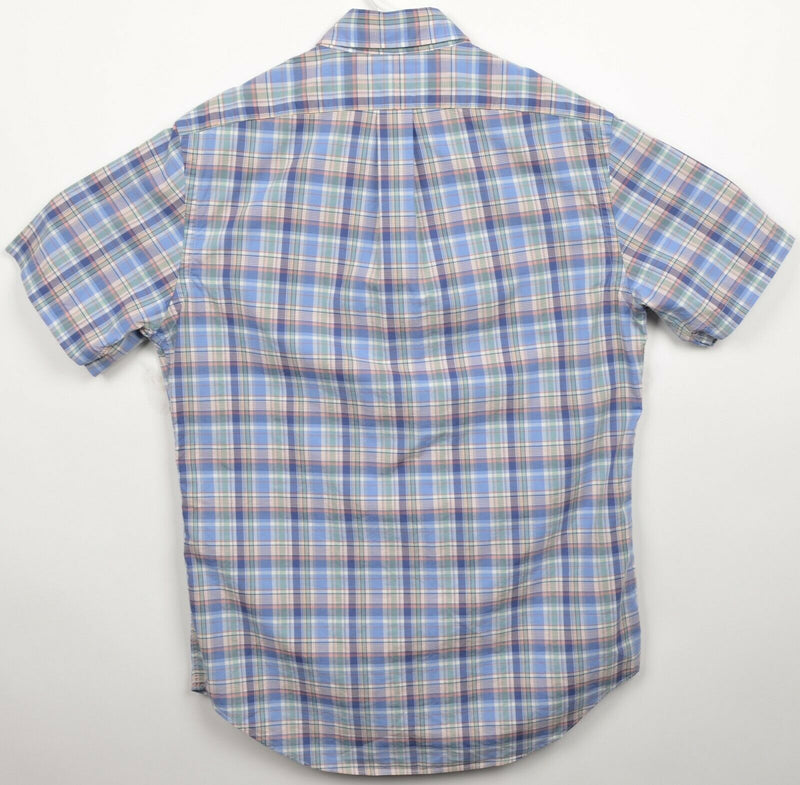 Polo Ralph Lauren Men's Small Blue Green Plaid Pony S/S Button-Down Shirt