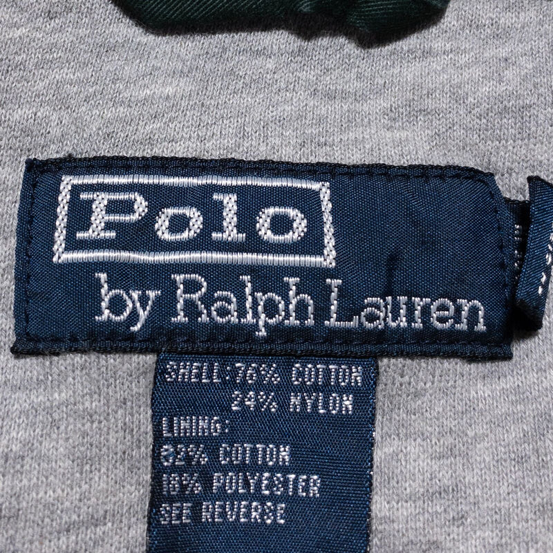 Vintage Polo Ralph Lauren Bomber Jacket Men's Large 90s Snap Fleece Lined Green