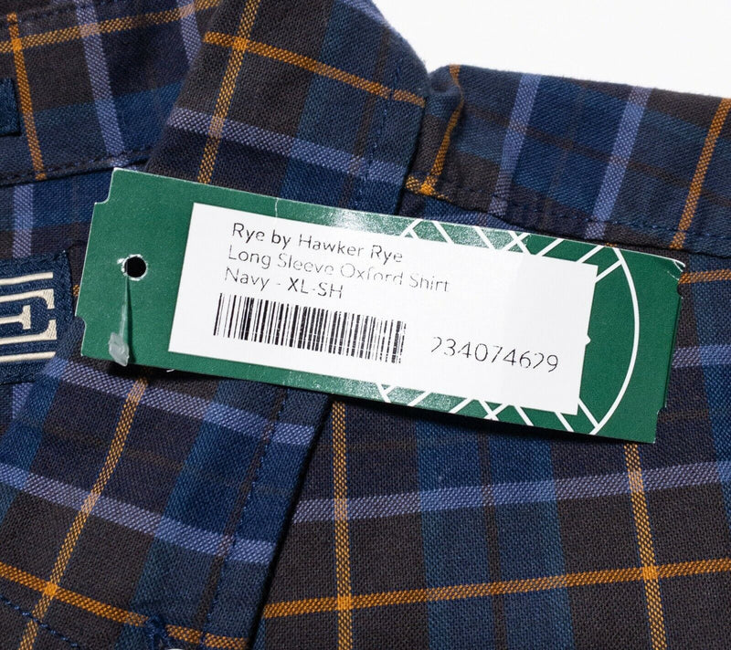 Hawker Rye Stitch Fix Shirt Men's XL Short Long Sleeve Oxford Navy Flannel