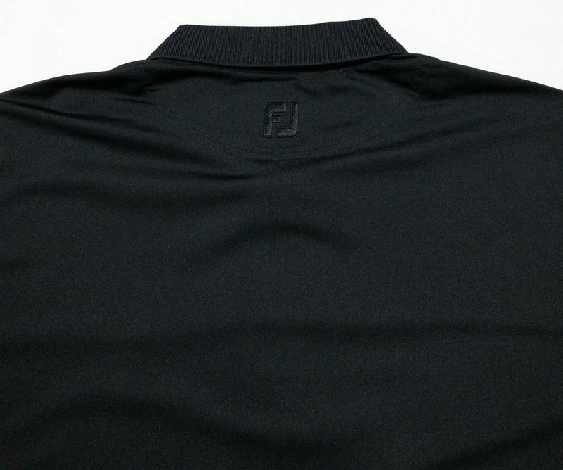 Chicago Blackhawks FootJoy Golf Shirt XL Men's Black Wicking Golf NHL PD Lisle