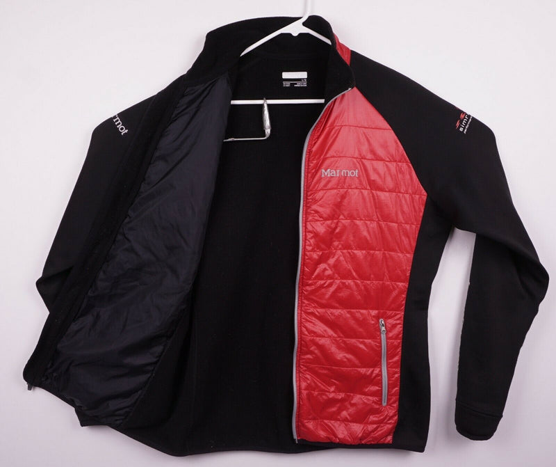 Marmot Men's Large Red Puffer Softshell Hybrid Polartec Full Zip Jacket