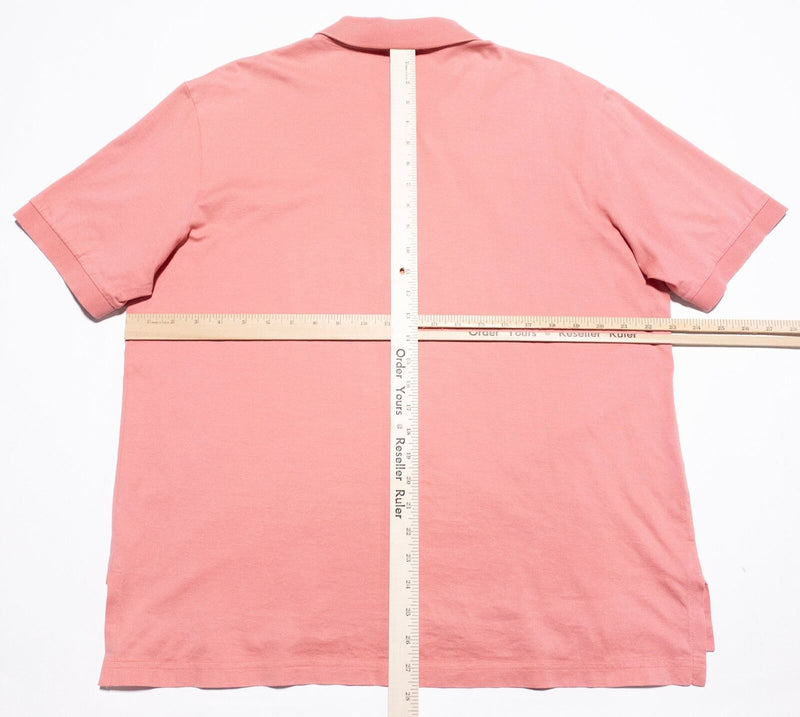 Lacoste Polo Men's 6 Solid Pink Alligator Croc Logo Short Sleeve Shirt Preppy