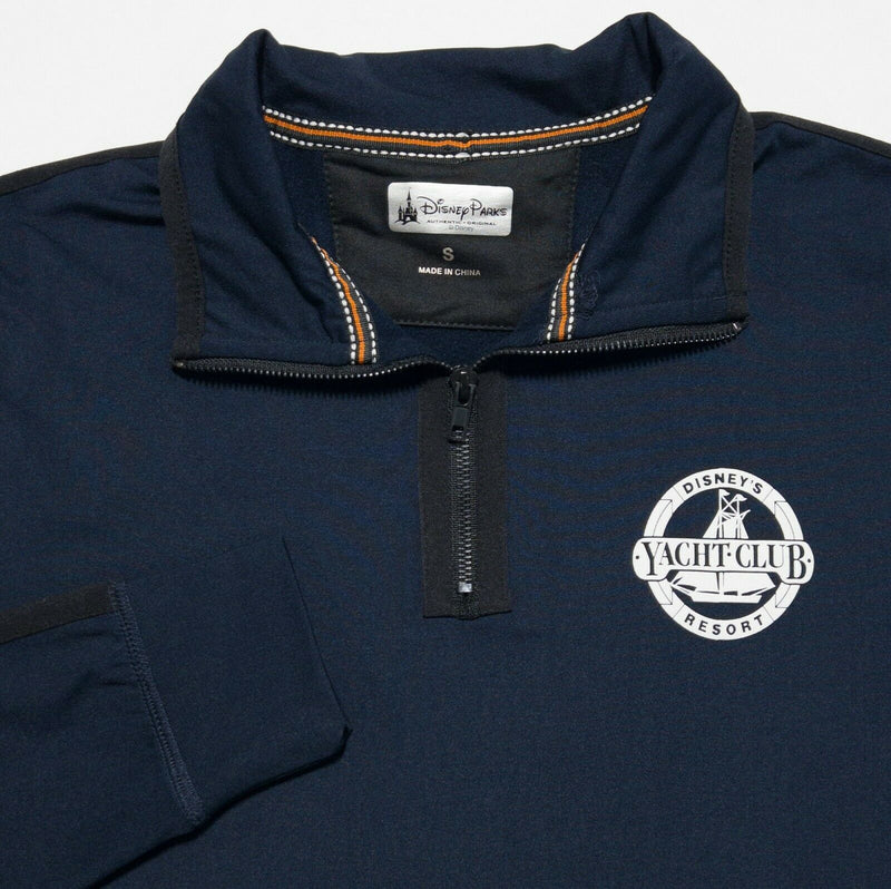 Disney Parks Men's Small Yacht Club Resort Navy Blue 1/4 Zip Pullover Jacket