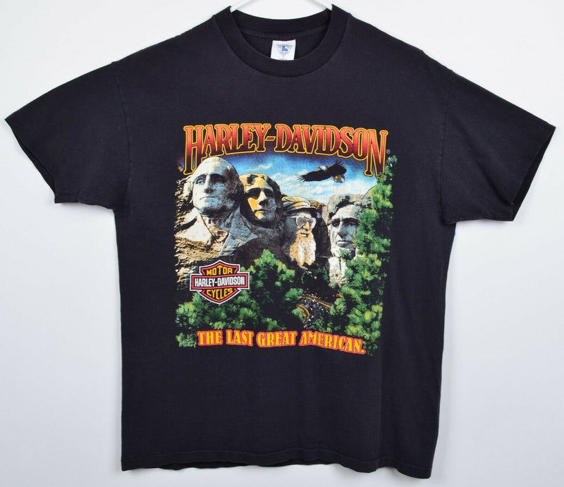 Vintage 1988 Harley-Davidson Men's Large Last Great American Mt Rushmore T-Shirt