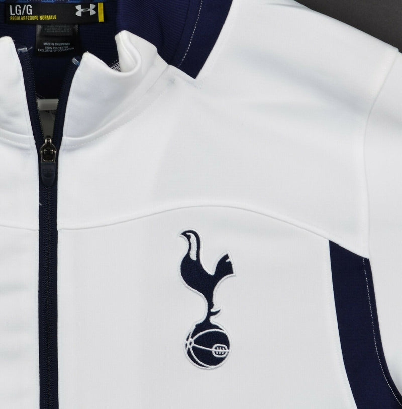 Tottenham Hotspur UA Men's Large Regular Under Armour White Navy Track Jacket