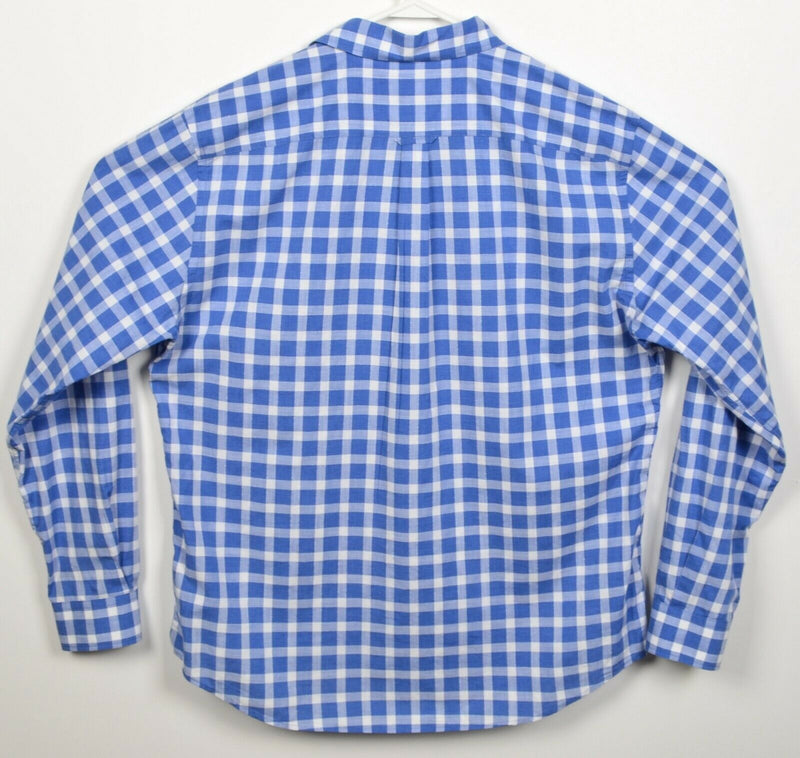 Rodd & Gunn Men's 2XL Sports Fit Blue Check Cotton Polyamide Button-Front Shirt