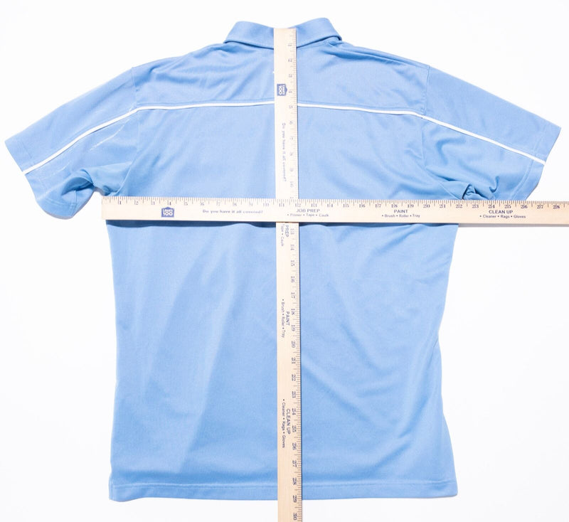 J.Lindeberg Polo Shirt Men's Large Golf Wicking Light Blue Pockets Performance