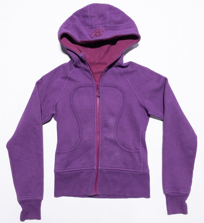 Lululemon Scuba Hoodie Women's 2 Fits XS Full Zip Up Sweatshirt Violet Purple