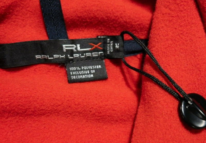 RLX Ralph Lauren Men's Medium USA Flag Spell Out Red Fleece Full Zip Vest