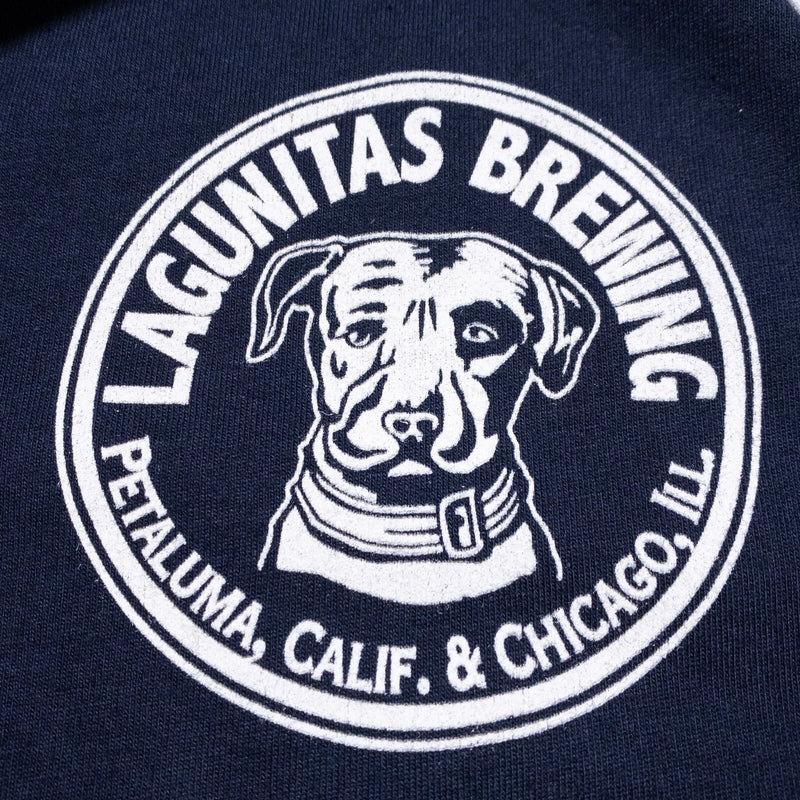 Lagunitas Brewing Sweatshirt Men's Large Dog Car Beer Full Zip California Fleece