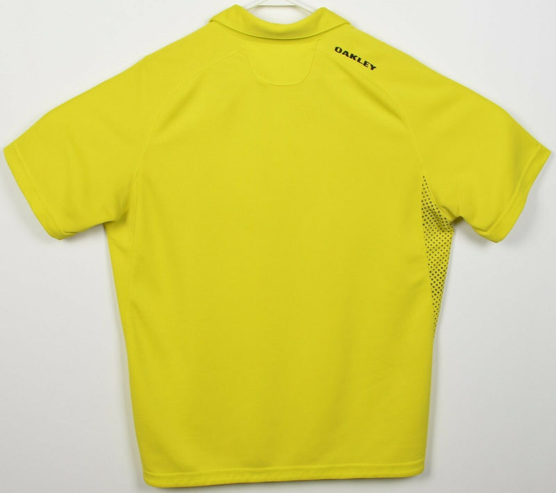 Oakley Hydrolix Men's Medium Regular Fit Yellow Dot Wicking Golf Polo Shirt