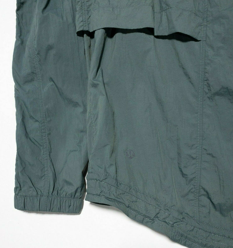 Lululemon Women's Windbreaker Size 8 Hooded Vented Full Zip Packable Green
