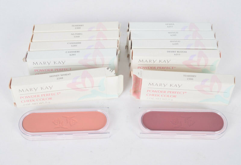 Lot of 10 Mary Kay Powder Perfect Cheek Color Teaberry Cashmere Mango(10 Pack)
