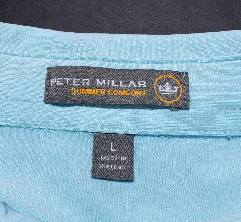 Peter Millar Summer Comfort Polo Large Men's Shirt Blue Whisper Rock Scottsdale