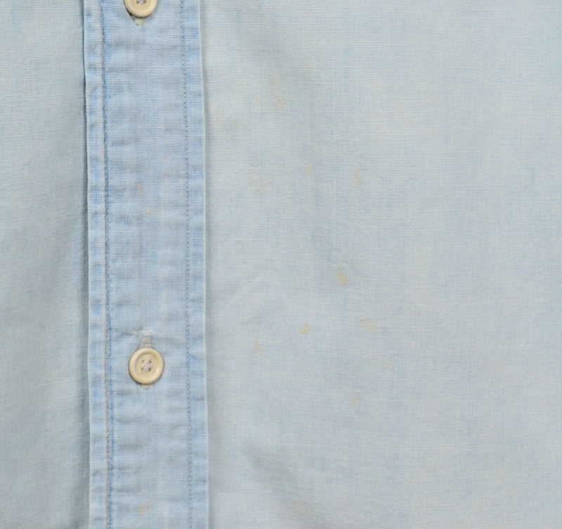 Levi’s Vintage Reproduction Men's Sz Large LVC Denim Distressed Worn Work Shirt