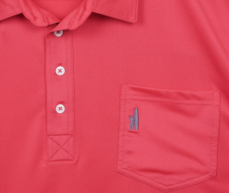 Johnnie-O Prep-Formance Men's Sz XL Solid Red Surfer Logo Golf Pocket Polo Shirt