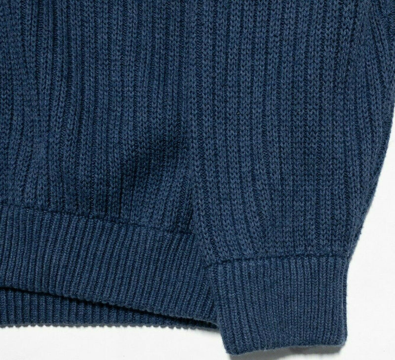 Duluth Trading Co. Men's 2XLT Wool Blend High-Neck Infantry Blue Knit Sweater