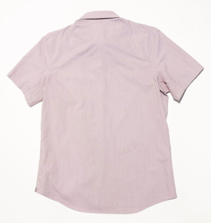 Lululemon Button-Up Shirt Men's Fits Large Pink Short Sleeve Casual Stretch