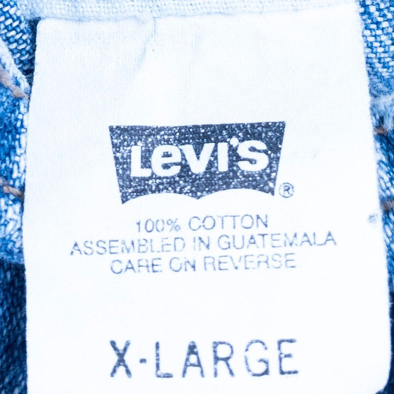 Vintage Levi's Silver Tab Denim Overalls Men's XL Baggy Washed Carpenter Blue