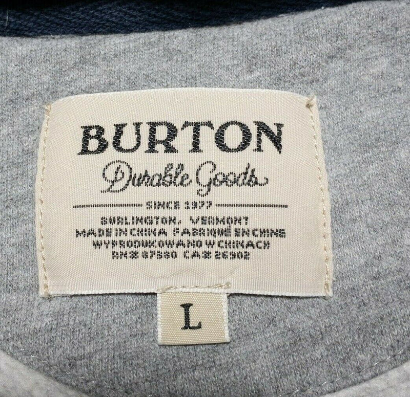 Burton Hoodie Boy's Large Taproot Pullover Logo Heather Gray Snowboarding