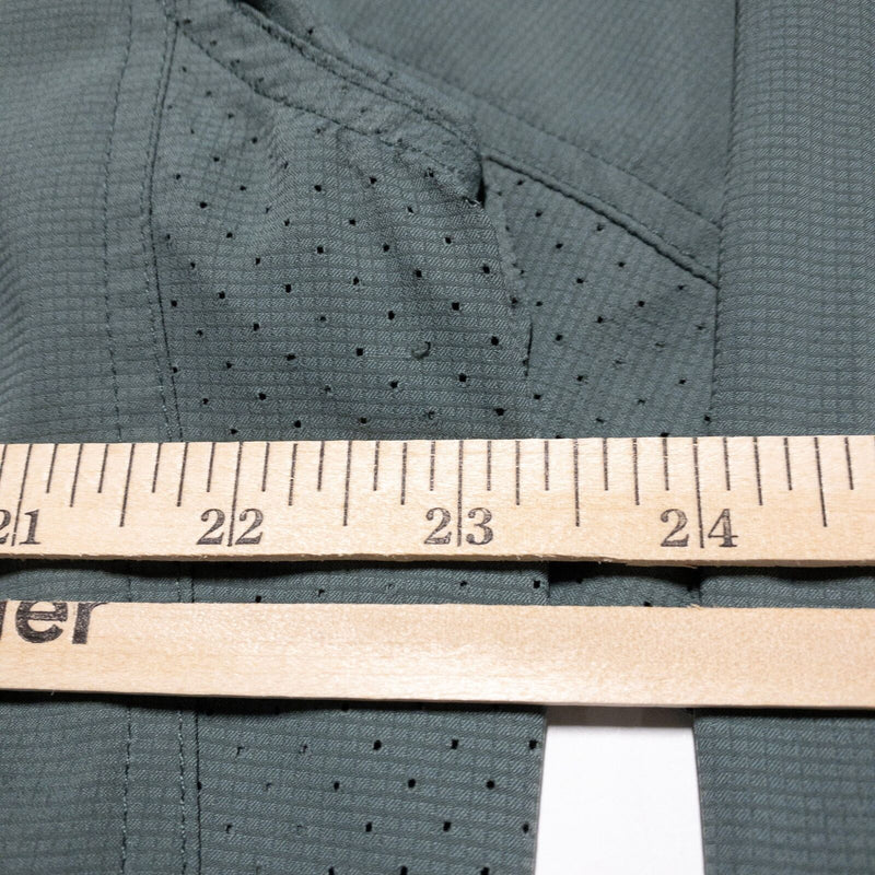 Coolibar Shirt Men's Large Long Sleeve Button-Down Sun Protection UPF 50+ Green