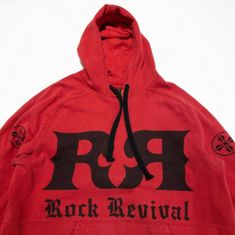 Rock Revival Hoodie Men's 3XL Double R Sweatshirt Red Logo Pullover