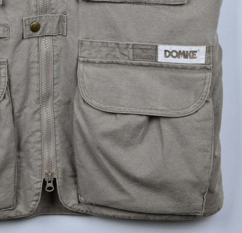 Domke Photogs Men's Medium Photography Cargo Utility Mesh Khaki Zip Vest