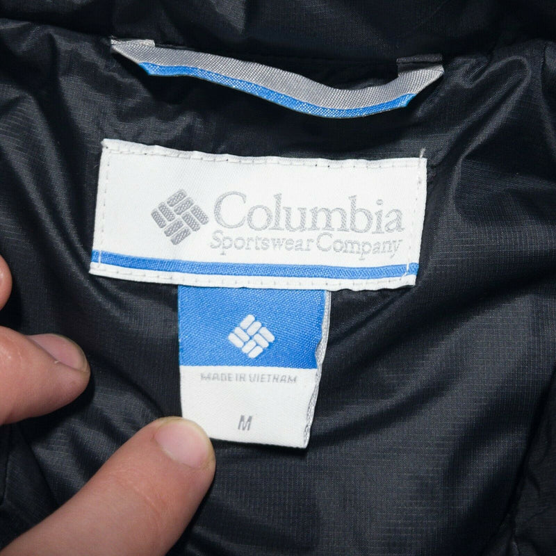 Columbia Women's Medium Powder Pillow Hybrid Solid Black Full Zip Puffer Jacket