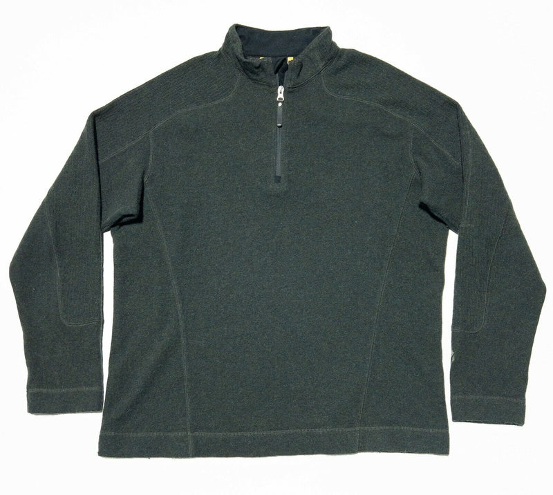 Mountain Hardwear Mazeno Peak Sweater Wool Blend 1/4 Zip Pullover Green Men's XL