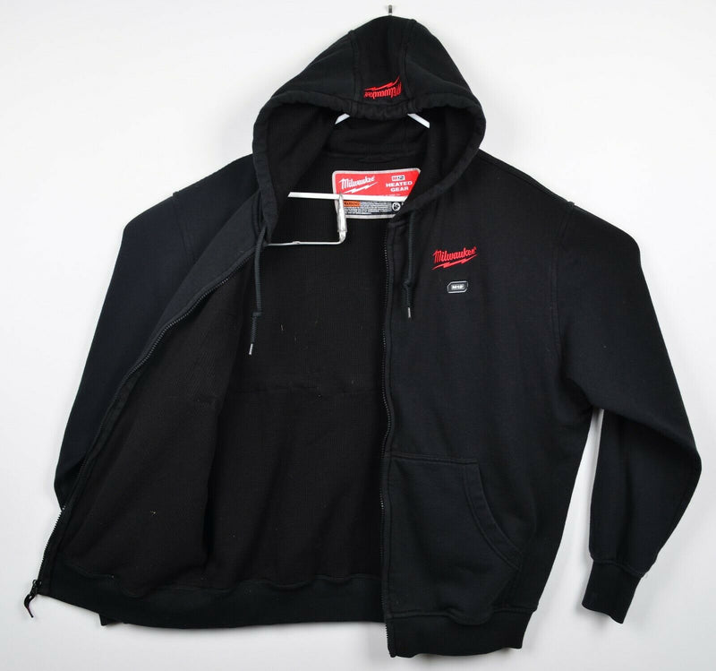 Milwaukee M12 Men's Large Black Heated Gear Full Zip Black Hoodie Jacket NO BAT