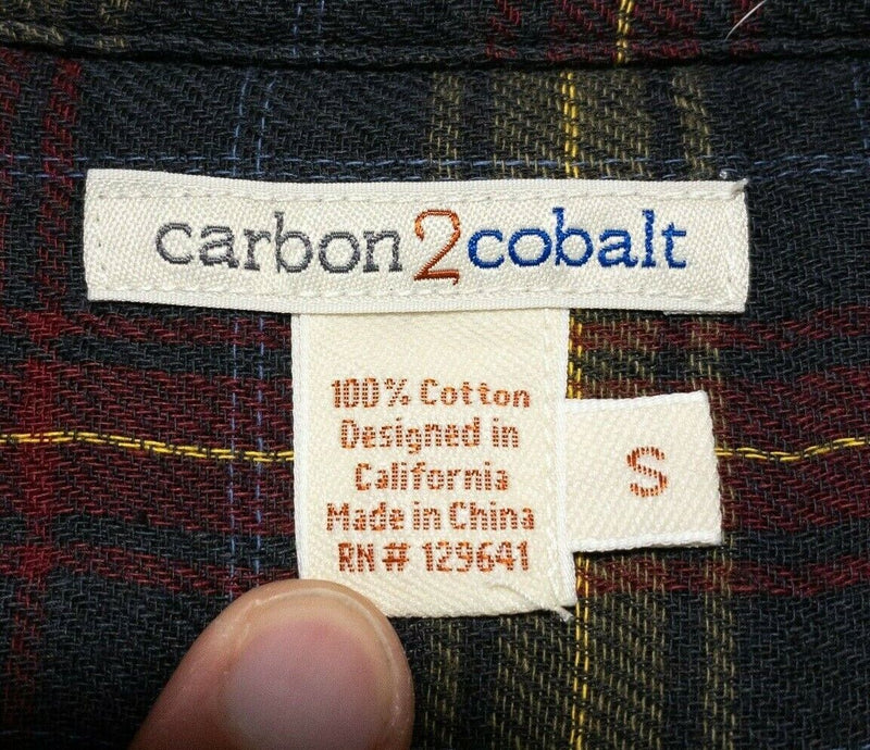 Carbon 2 Cobalt Flannel Small Men's Shirt Double-Layer Multi-Color Plaid