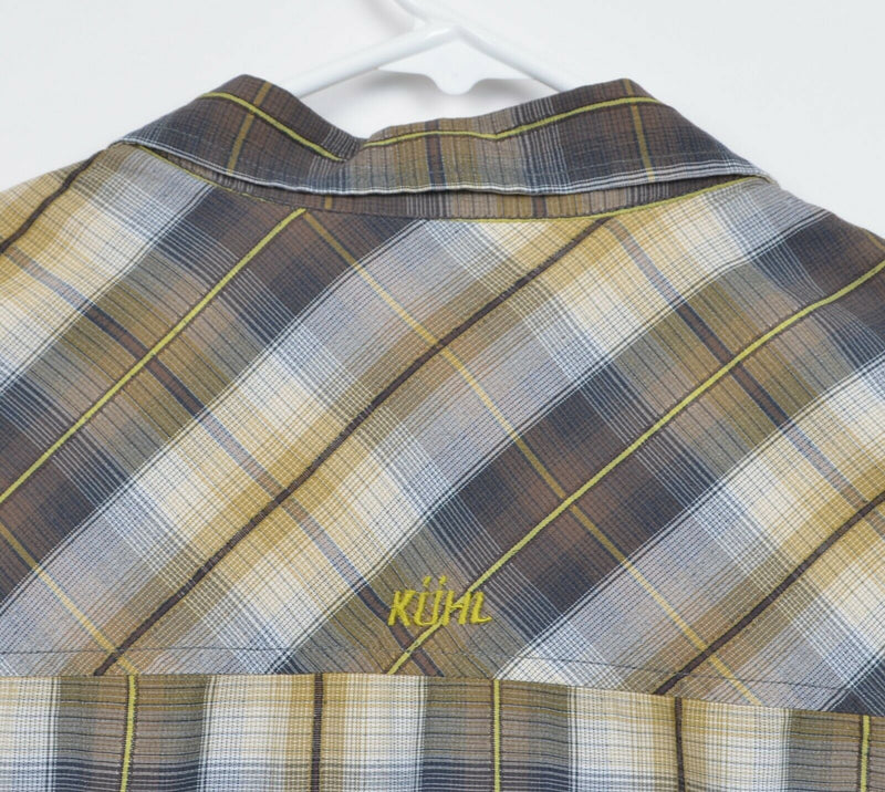 Kuhl Men's Sz 2XL Cotton Polyester Blend Plaid Hiking Casual Short Sleeve Shirt