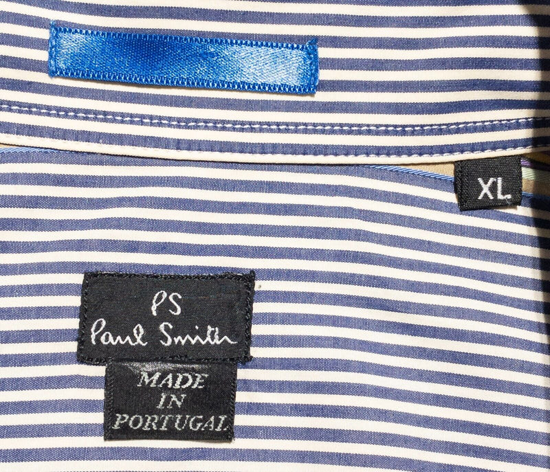 Paul Smith Shirt XL Men's Blue Stripe Accent Stripe Long Sleeve Button-Front