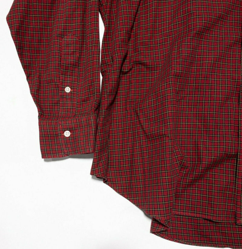 Polo Ralph Lauren Shirt Men's 2XB (2XL Big) Red Plaid Button-Front Pony