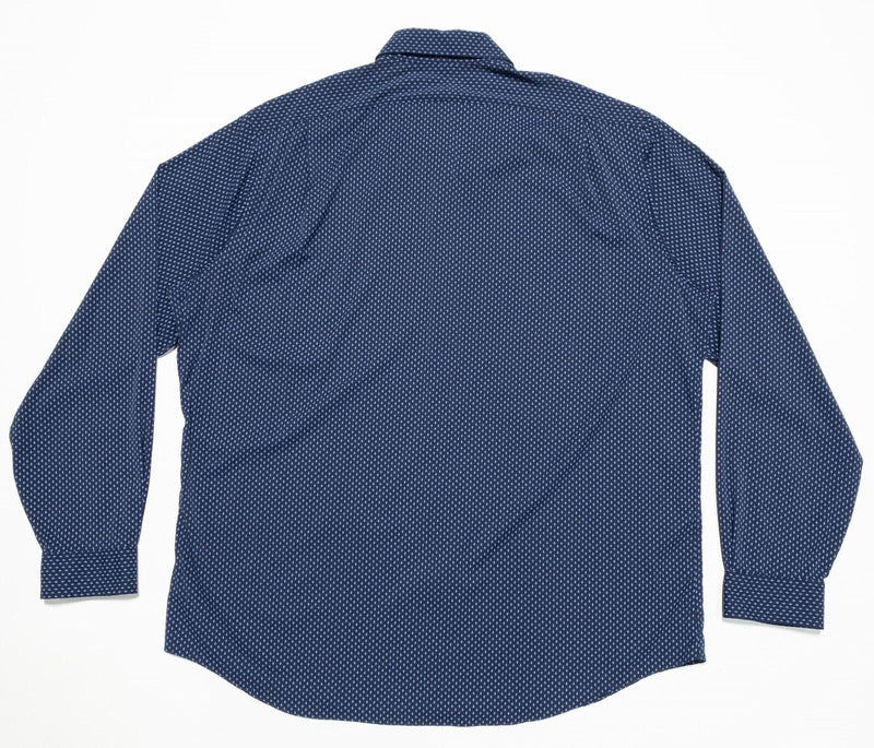 Polo Ralph Lauren Performance XXL Men's Long Sleeve Polka Dot Navy Blue Stretch