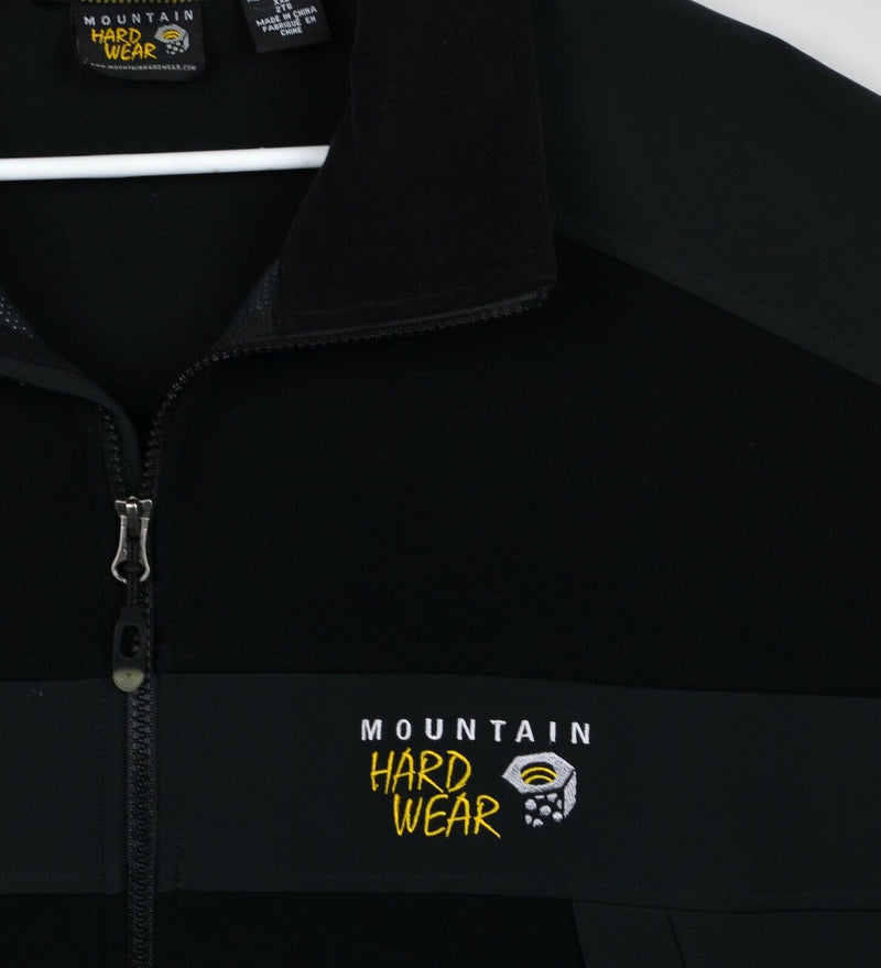 Mountain Hardwear Men's 2XL Gore Windstopper Black Gray Full Zip Fleece Jacket