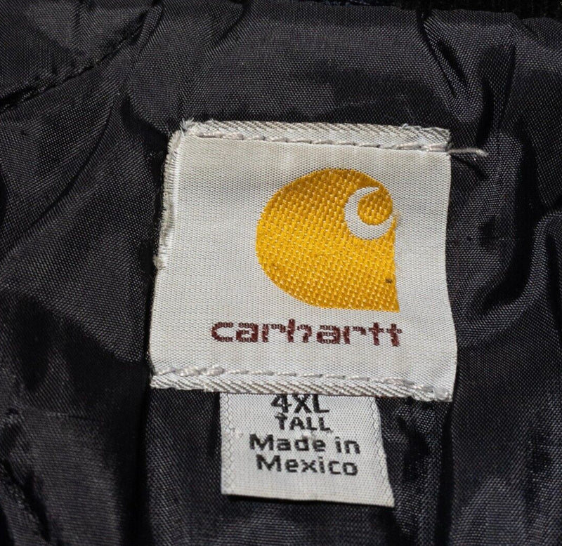 Carhartt Arctic Quilt Lined Duck Jacket Men's 4XLT Tall Navy Blue Workwear C26