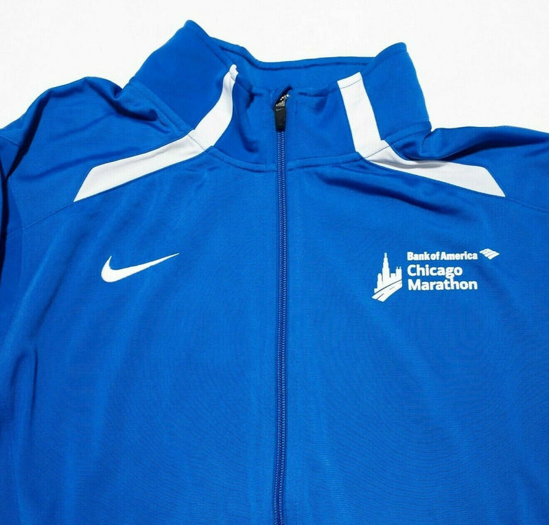 Chicago Marathon Nike Full Zip Track Warm-Up Running Jacket Blue Men's Small