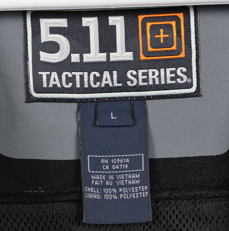 5.11 Tactical Men's Large Chameleon Softshell Black Gray Conceal Carry Jacket