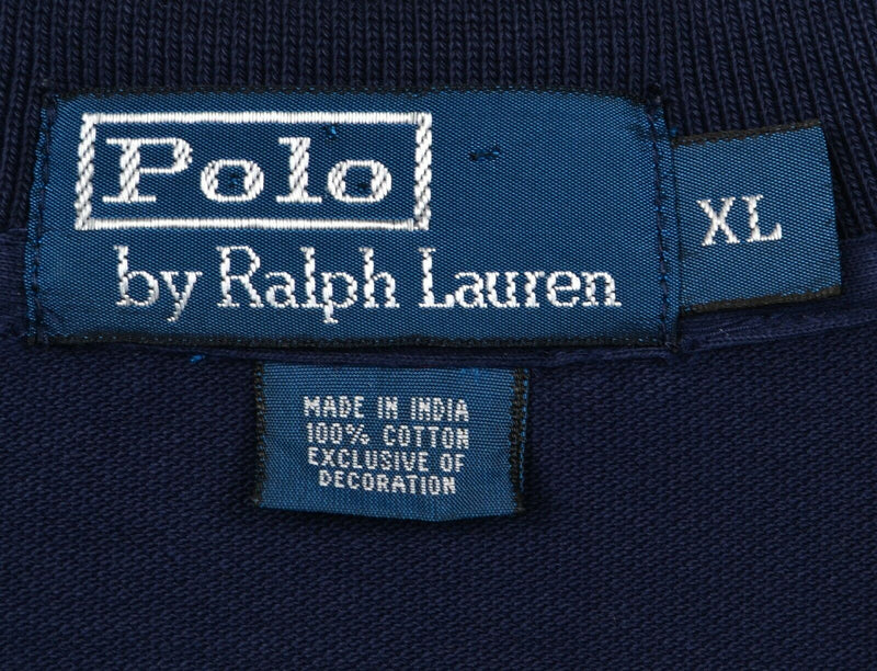 Polo Ralph Lauren Men's XL Dragon Navy Blue Paint Print Graphic Pony Polo Shirt