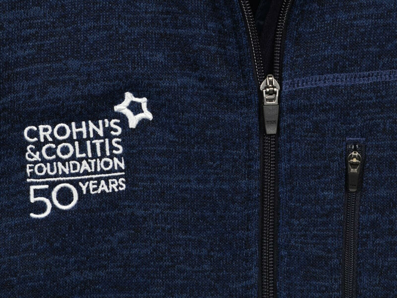 Johnnie-O Men's Sz Large Lined Navy Blue Full Zip Fleece Vest