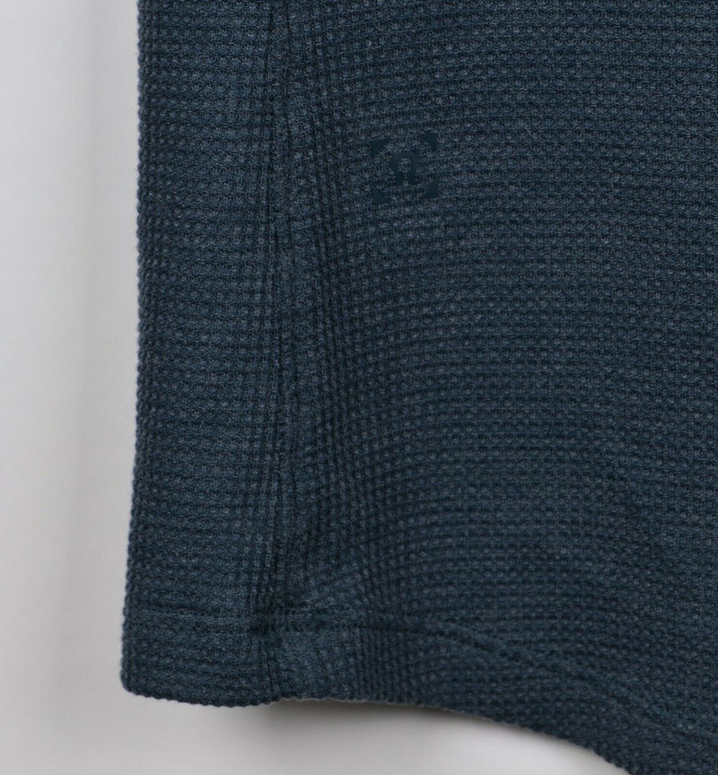 Lululemon Men's Medium Henley Collar Thermal Gray/Blue Athleisure Shirt