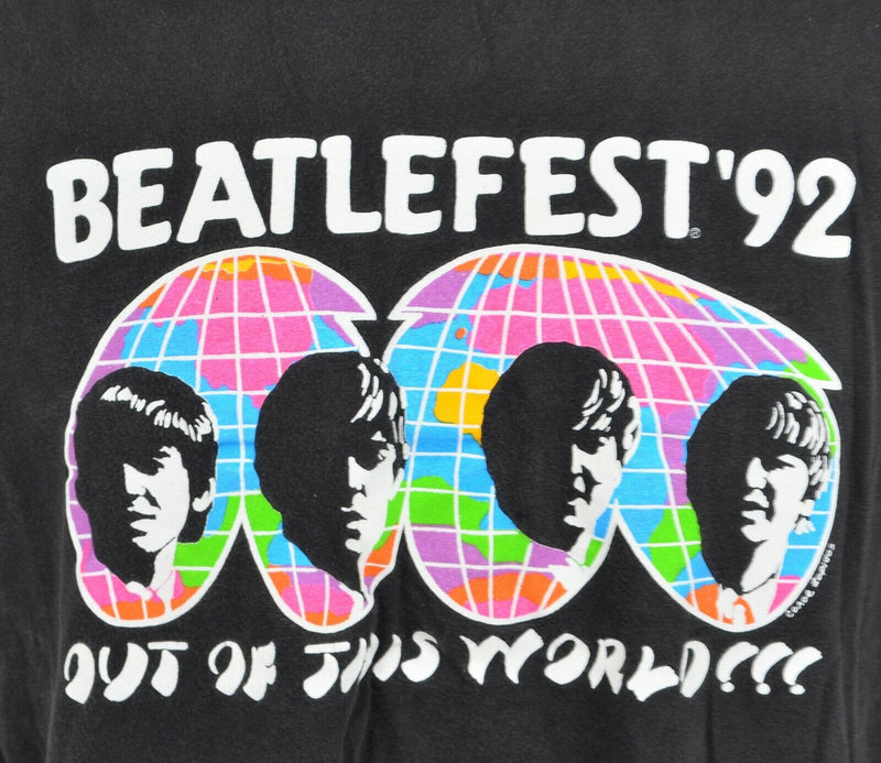 Vintage 1992 The Beatles Men's XL Beatlefest '92 Out Of This World Band T-Shirt