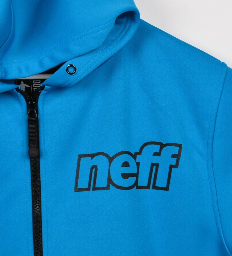 Neff Men's Sz Small Daily Shredder Aqua Blue Full Zip Skater Jacket/Sweatshirt