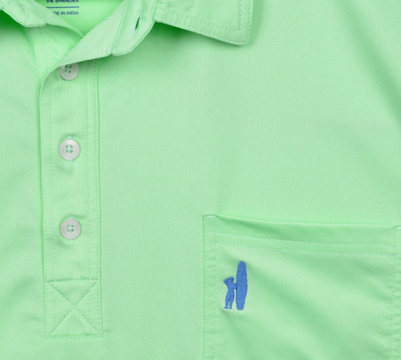 Johnnie-O Prep-Formance Men's Sz Large Solid Mint Green Pocket Golf Polo Shirt